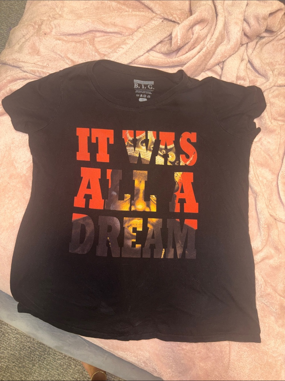Black Graphic Tee "It Was All A Dream"